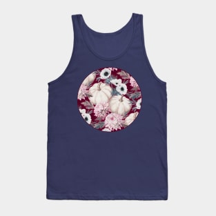 Fall Floral Festival on Burgundy Tank Top